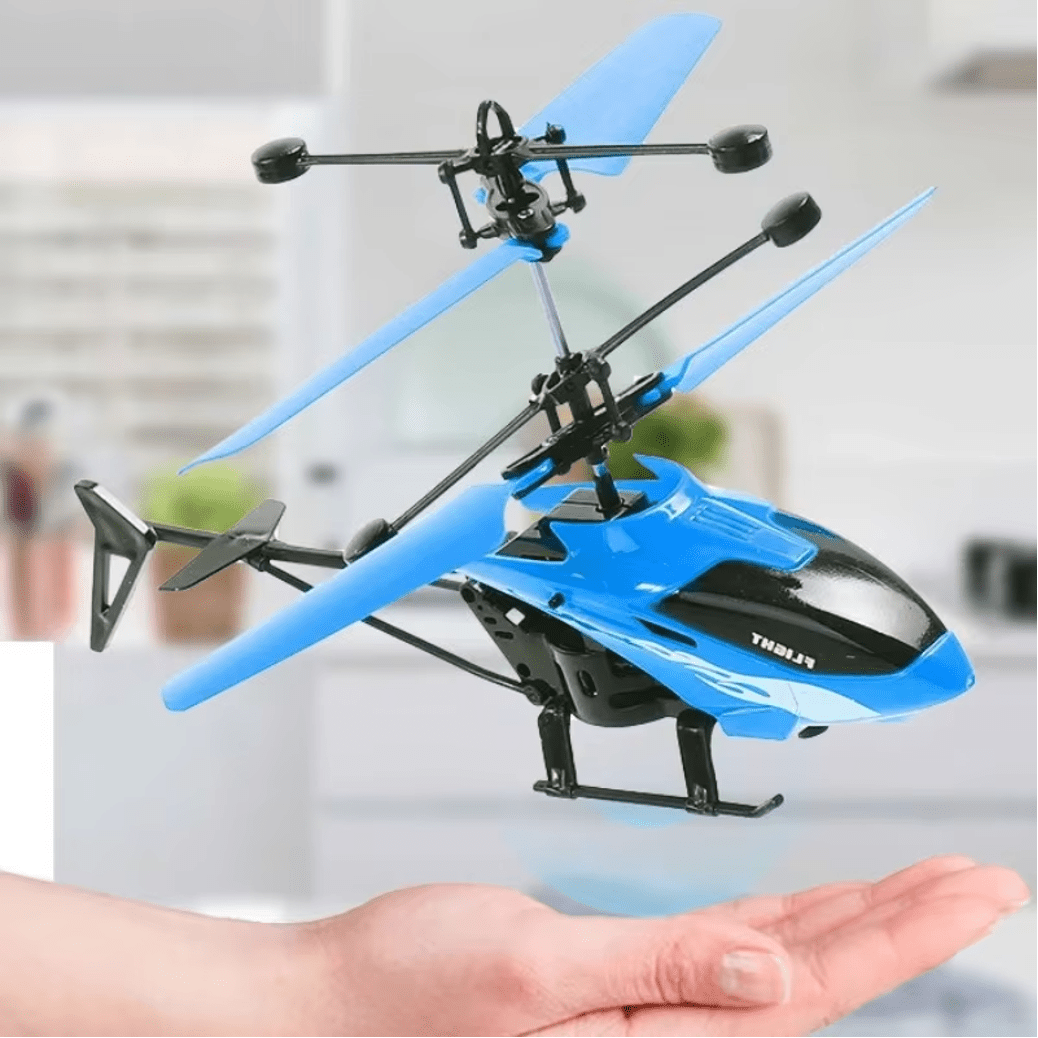 MINI HELICÓPTERO VOLADOR RC CON INDUCCIÓN INFRAROJO Y BOTON REMOTO