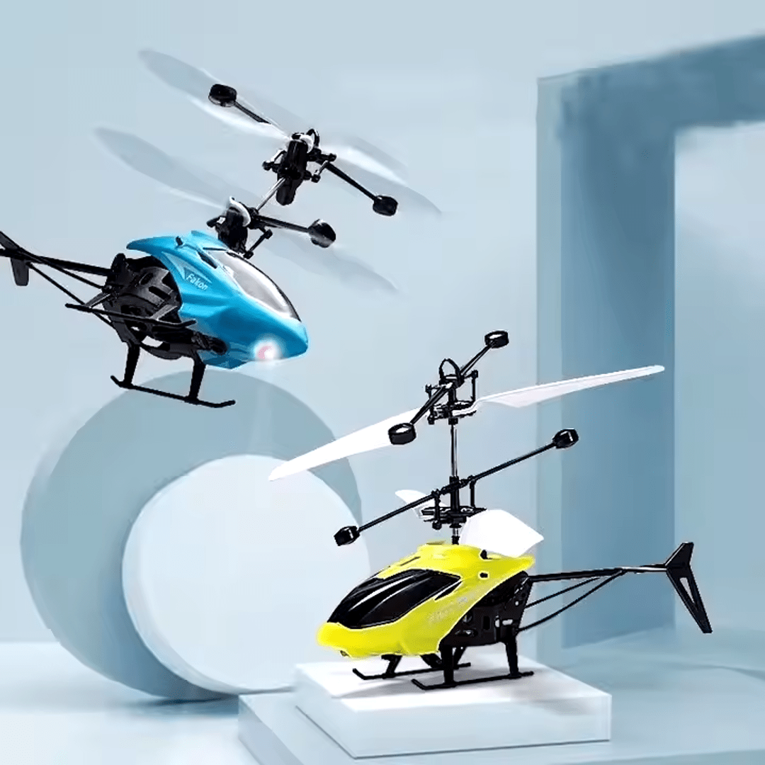 MINI HELICÓPTERO VOLADOR RC CON INDUCCIÓN INFRAROJO Y BOTON REMOTO