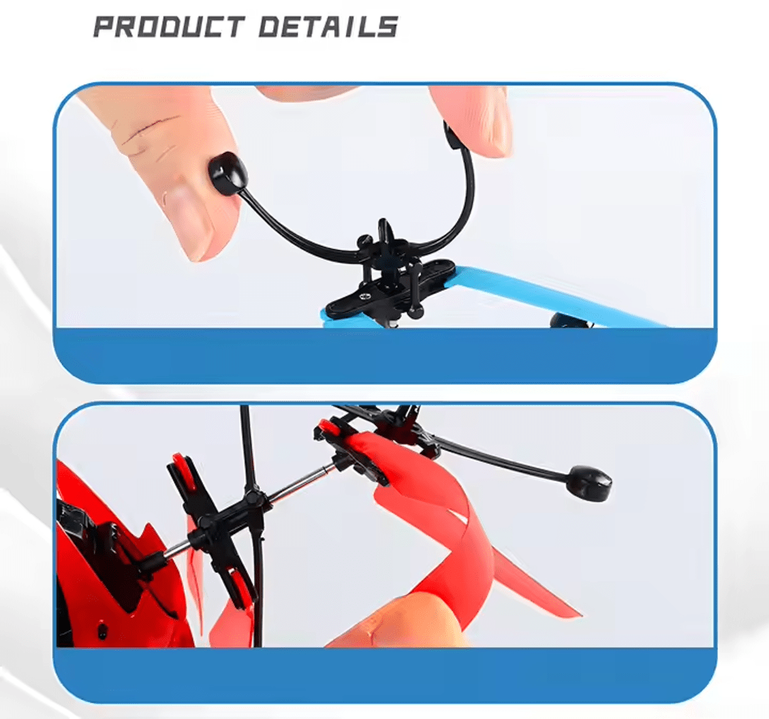 MINI HELICÓPTERO VOLADOR RC CON INDUCCIÓN INFRAROJO Y BOTON REMOTO